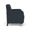 Lesro Siena Lounge Reception Wide Guest Chair w/ Front Casters, Walnut Wood Back Legs, RS NightSky Uph SN1201 - alternate 2